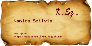 Kanits Szilvia névjegykártya